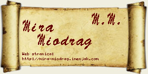 Mira Miodrag vizit kartica